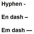 Are you using the correct dash?