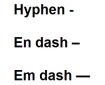 Are you using the correct dash?